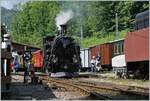  Festival Suisse de la Vapeur 2022 / Schweizer Dampffestival 2022  der Blonay-Chamby Bahn: Nun ist die vor kurzem aus Meiningen zurckgekehrte BFD HG 3/4 N 3 der Blonay-Chamby Bahn wieder bei der B-C
